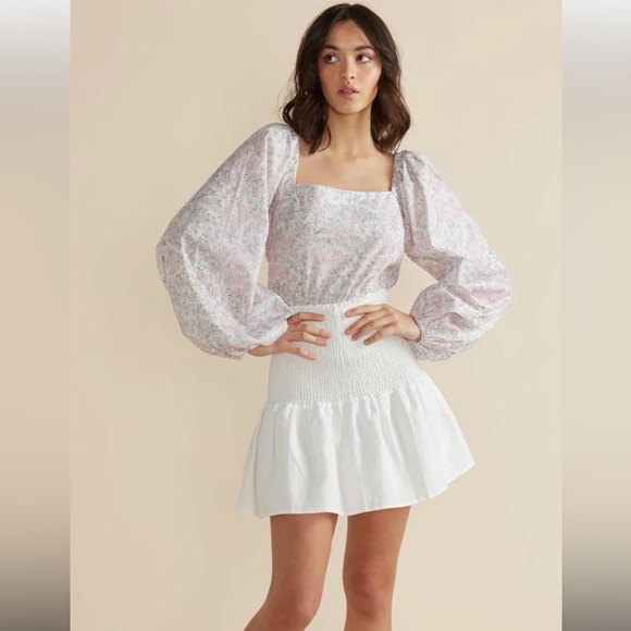 MINKPINK Revolve Leigh Linen Mini Skirt NWT - Picture 1 of 7